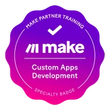 Make.com Custom Apps Development Badge